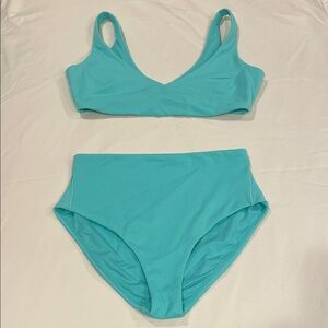 SPANX Turquoise Bikini Set. Mix Siz L-Top, M-Bottom
